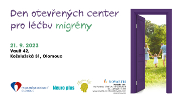 Dny otevřených center pro léčbu migrény pokračují na podzim v dalších regionech. Prvním z nich je Olomouc