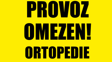 Ortopedická klinika omezuje od pondělí 16. 3. 2020 provoz ambulancí