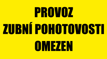 Zubní pohotovost ve FN Olomouc omezí do 30. listopadu provoz, kvůli rekonstrukci