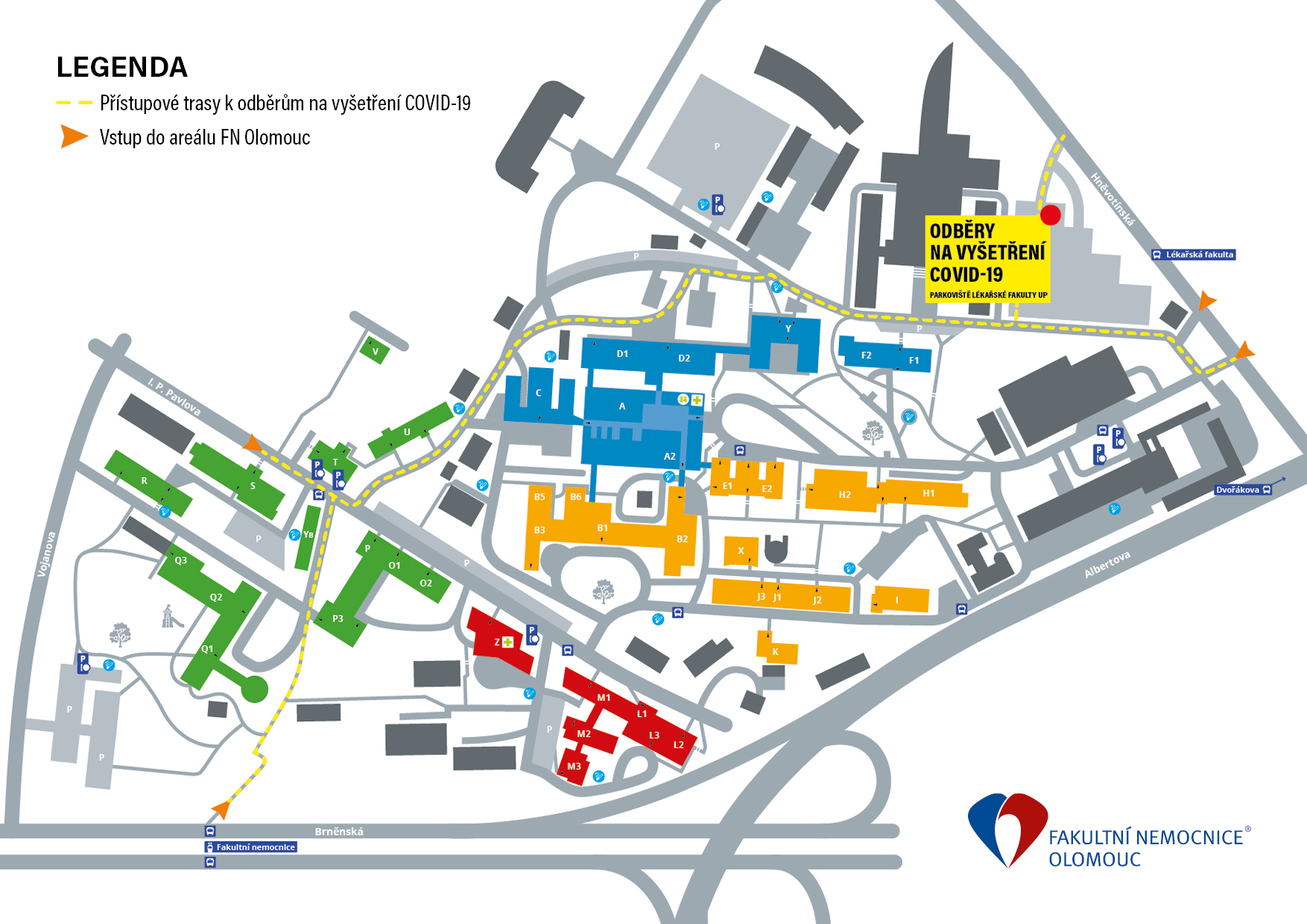 Fakultní nemocnice Olomouc otevírá od 21. 3. odběrové místo pro vyšetření COVID-19 - Fakultní nemocnice Olomouc