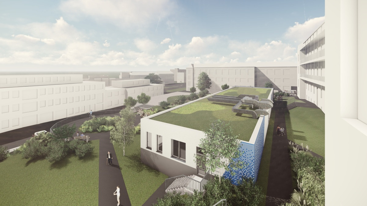 Vizualizace přístavby pracoviště PET/CT.